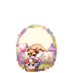 Baby Deer Birthday Card & Matching Gift Tag/ From Age 1-12