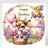 Baby Deer Birthday Card & Matching Gift Tag/ From Age 1-12