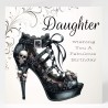 Daughter Birthday Card with Gift Tag / Gothic Style, Goth, Alternative Card
