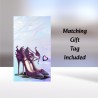 Auntie Birthday Card with Gift Tag / Gothic Style, Shoes, Alternative Card