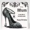 Mum Birthday Card & Gift Tag /Gothic theme, Gothic Shoes, Alternative