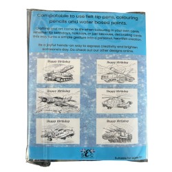 Military Colour In Birthday Card Pack/ Set of 6, Craft, Art, Blank Cards, Kids