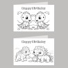 Dinosaur Colour In Birthday Card Pack/ Set of 6, Craft, Art, Blank Cards, Kids