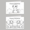 Dinosaur Colour In Birthday Card Pack/ Set of 6, Craft, Art, Blank Cards, Kids