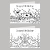 Ocean Colour In Birthday Card Pack/ Set of 6, Craft, Art, Blank Cards, Kids