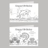 Ocean Colour In Birthday Card Pack/ Set of 6, Craft, Art, Blank Cards, Kids