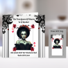 Queen Of Hearts Mothers Day Card & Matching Gift Tag /Gothic, Heart, Alternative