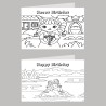 Friends Colour In Birthday Card Pack/ Set of 6, Craft, Art, Blank Cards, Kids