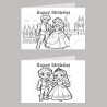 Prince & Princess Colour In Birthday Card Pack/ 6 Set, Craft, Art, Blank, Kids