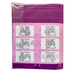 Prince & Princess Colour In Birthday Card Pack/ 6 Set, Craft, Art, Blank, Kids