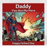 Fathers Day Super Hero Card with Matching Gift Tag / For Him, Dad, Daddy, Hero