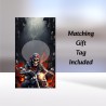Gothic Fathers Day Card with Matching Gift Tag /For him, Dad, Skull Biker
