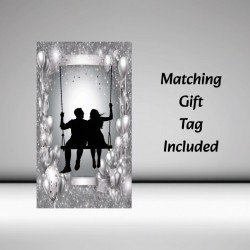 Silver Wedding Anniversary Card/ For him, For her, Romantic, 25 Years