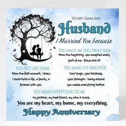 Husband Anniversary Card/ For him, Romantic, Why I married You, Love
