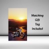 Fathers Day Motorbike Card with Matching Gift Tag / For Him, Dad, Biker,