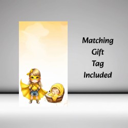 Congratulations, You'll Be A Super Big Sister & Matching Gift Tag/ For her, Baby