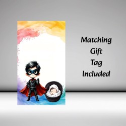 Congratulations, You'll Be A Super Big Brother & Matching Gift Tag/ For him,