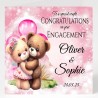 Personalised Engagement Card with Matching Gift Tag / For Him and Her, Love