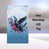 Congratulations Card & Gift Tag /Gothic, Gothic Raven, Alternative