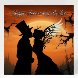Anniversary Card/ Gothic Style, Gothic Theme, Gothic, Lovers, Couple