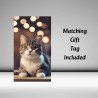 Blank Cat Card & Matching Gift Tag /Multipurpose, For Him, For Her, Pussy Cat,