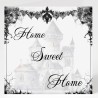 New Home Card with Matching Gift Tag /Gothic theme, Gothic Style Alternative
