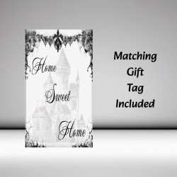 New Home Card with Matching Gift Tag /Gothic theme, Gothic Style Alternative
