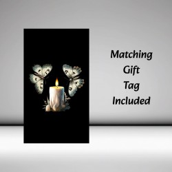 Engagement Card with Matching Gift Tag / Gothic Theme, Gothic Style, Couple