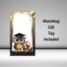 Large Premium Graduation Card & Gift Tag/ University, For him, For Her, Owl,