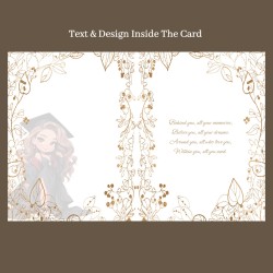 Large Personalised Graduation Card Female & Gift Tag, Uni, Congratulations
