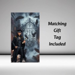 Large Gothic Personalised Graduation Card & Gift Tag, Uni, Congratulations