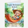 Personalised Large Retirement Card with Matching Gift Tag / For him, Retiring