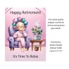Personalised Large Retirement Card with Matching Gift Tag / For her, Retiring,