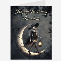 Personalised Large Gothic Birthday Card with Matching Gift Tag/ Alternative Card