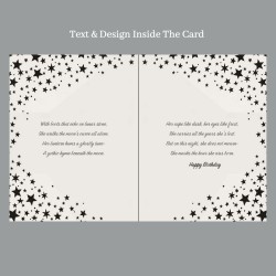 Personalised Large Gothic Birthday Card with Matching Gift Tag/ Alternative Card