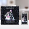 Wedding Day Skeleton Card & Matching Gift Tag /Gothic theme, Gothic, Alternative
