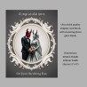 Large Gothic Devil Wedding Day Card & Gift Tag/ Gothic, Alternative, Celebration, Wedding