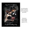 Large Personalised Gothic Style Wedding Day Card & Gift Tag/ Alternative Wedding