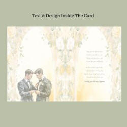 Gay, LGBT, Groom Wedding Day Card & Gift Tag -Large Size, Approx 11x8", Same Sex