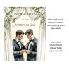 Gay, LGBT, Groom Wedding Day Card & Gift Tag -Large Size, Approx 11x8", Same Sex